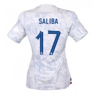 Koszulka piłkarska Francja William Saliba #17 Strój wyjazdowy dla kobiety MŚ 2022 tanio Krótki Rękaw
